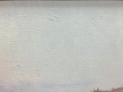 Textured off-white canvas back of Oil painting Landscape by Bezugly Daniil Ivanovich