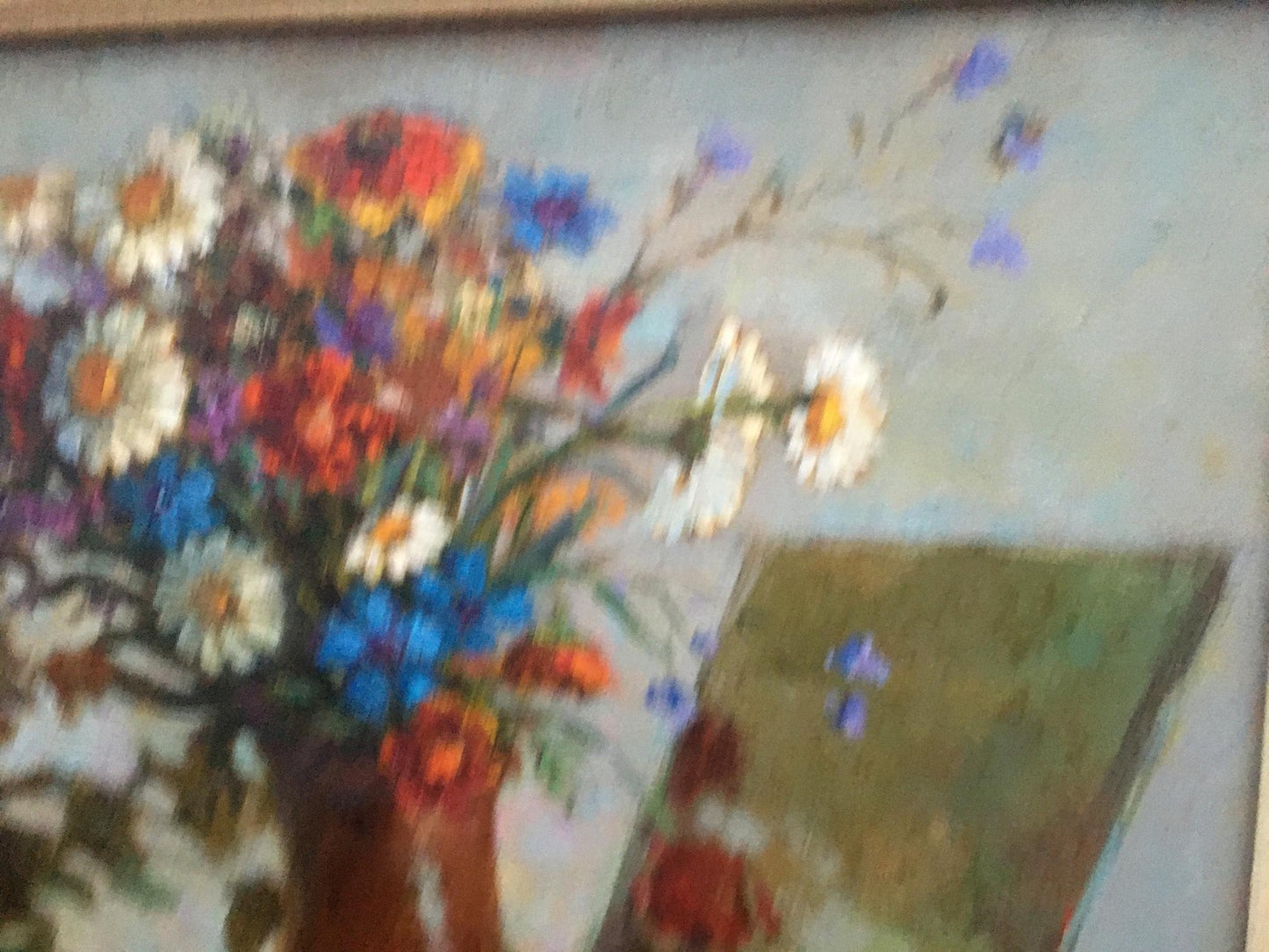 Vibrant impressionistic oil painting Autumn still life Pivtorak Sergey bouquet vase