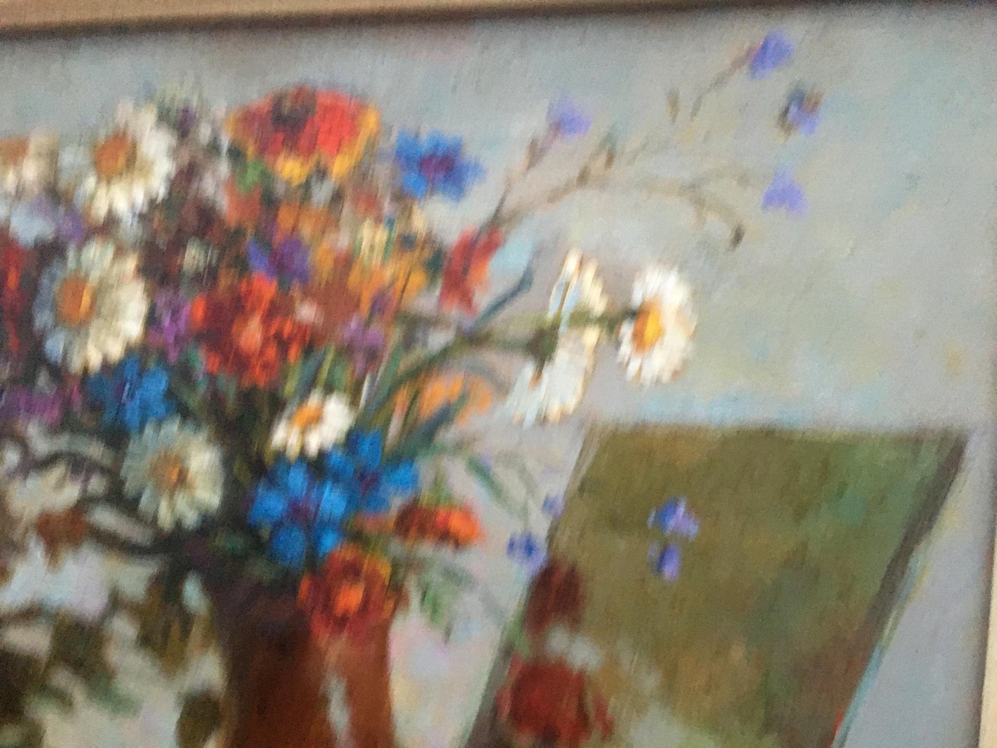 Vibrant impressionistic oil painting Autumn still life Pivtorak Sergey bouquet vase