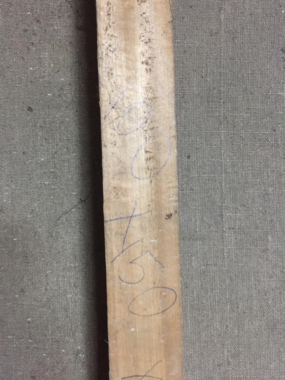Social realism oil portrait of weathered wooden ruler by Chvala Dmitry Andreevich