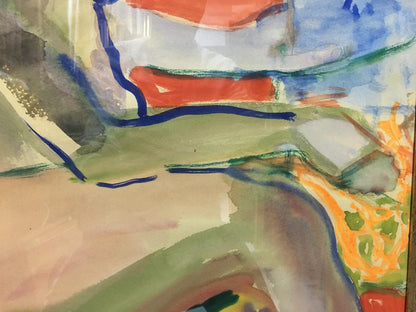 Abstract watercolor portrait of girl by Glushchenko Nikolay Petrovich