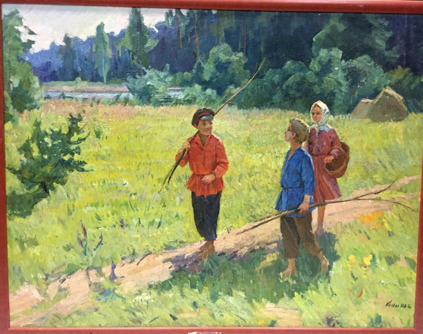 Framed oil painting To the Forest by Kogan-Shats Matviy Borysovych