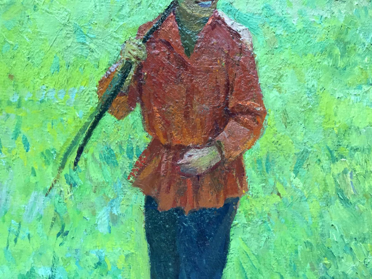 Oil painting To the forest by Kogan-Shats Matviy Borysovych, figure in field