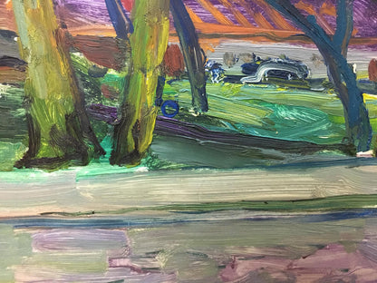 Oil painting View of the village by Glushchenko Nikolay Petrovich