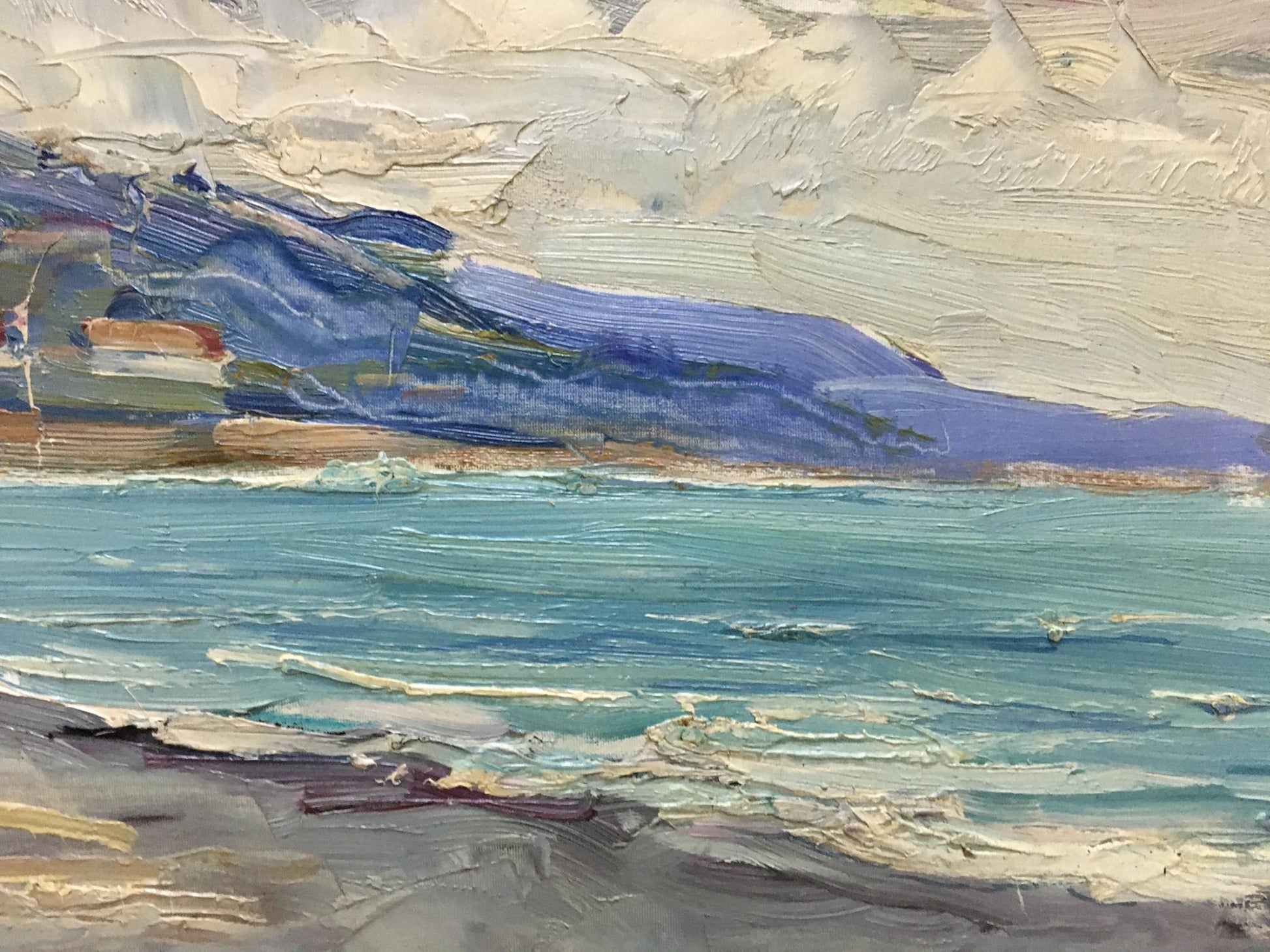 Oil painting Near the shore with a girl by Glushchenko Nikolay Petrovich