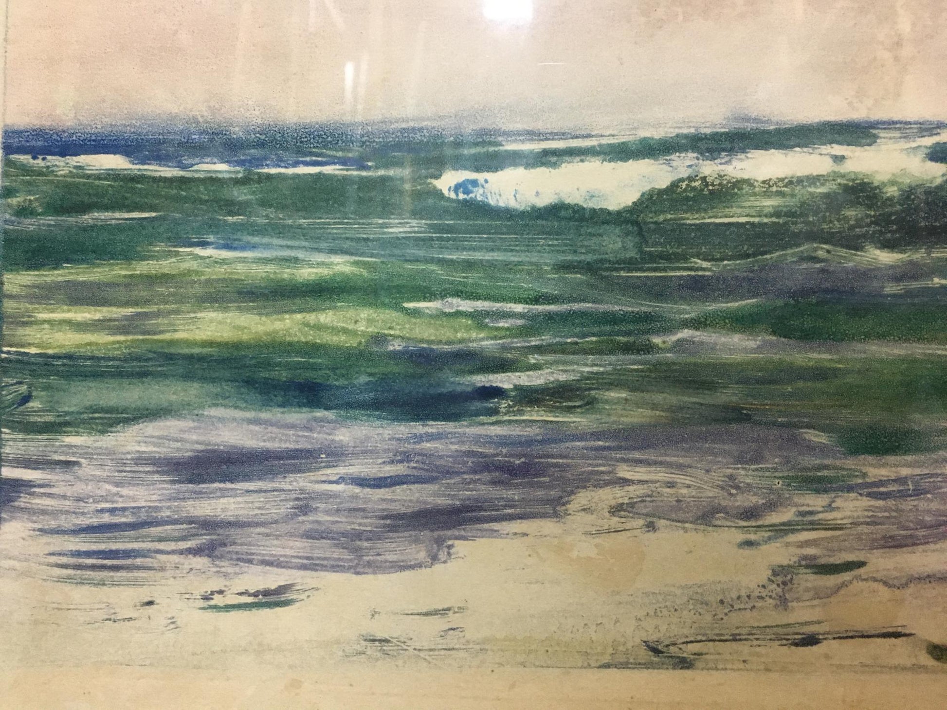 Textured impressionistic seascape by Nikolay Petrovich Glushchenko