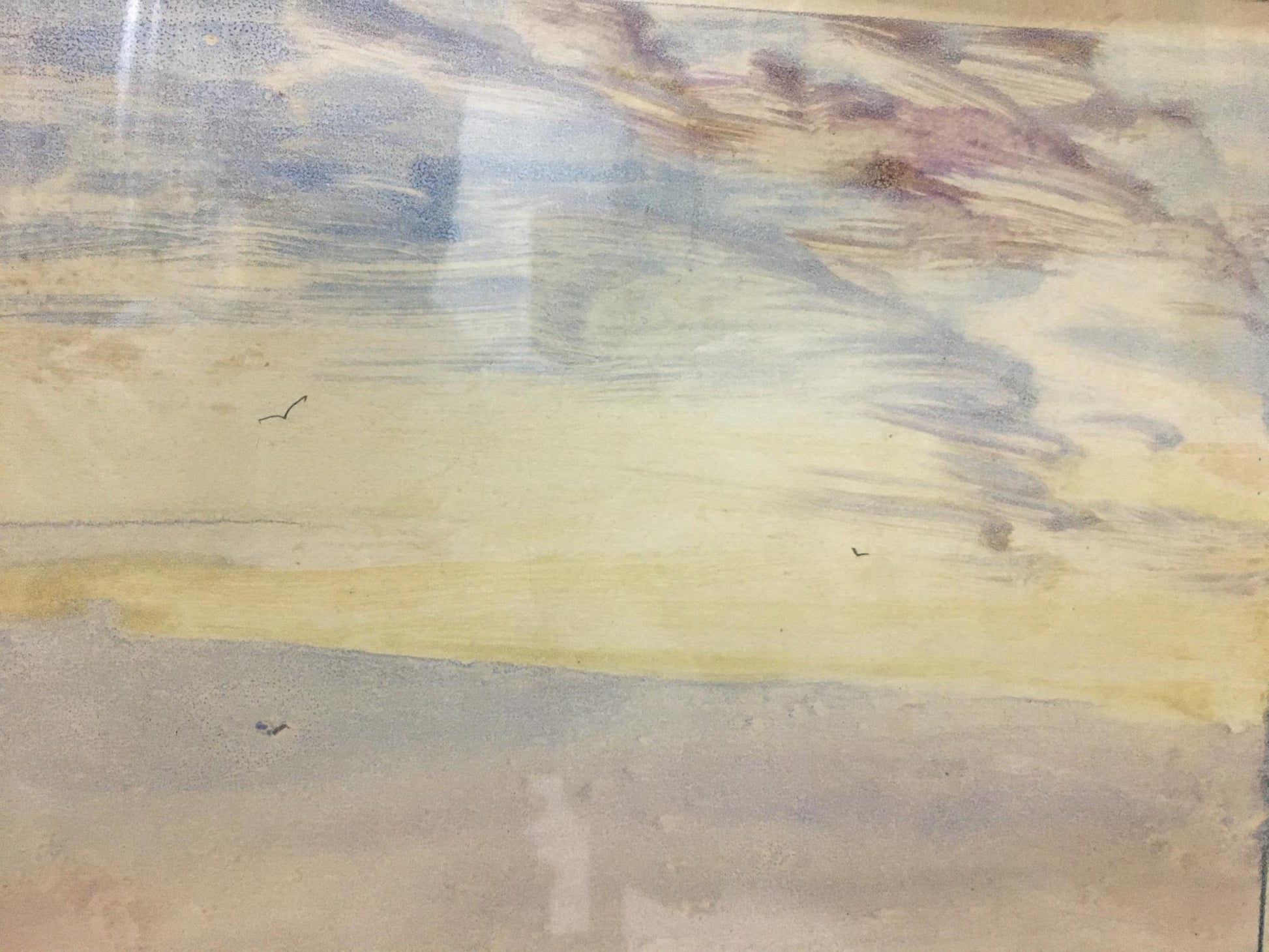 Serene watercolor coastal scene by Glushchenko Nikolay Petrovich