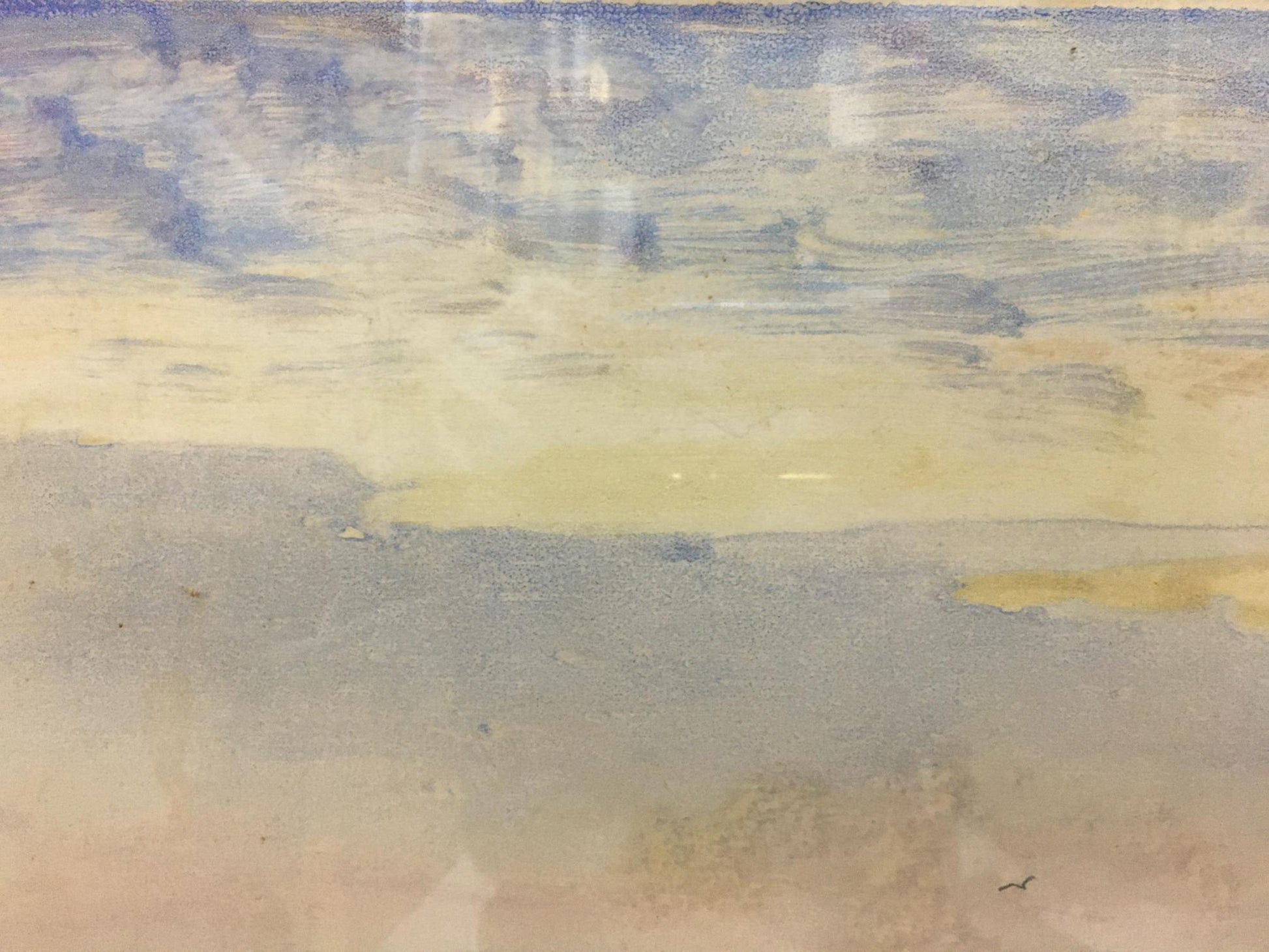 Watercolor painting by Sea Glushchenko Nikolay Petrovich serene sky