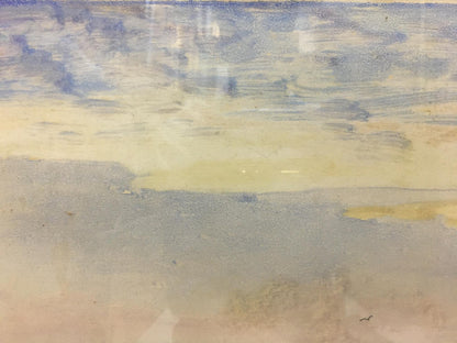 Watercolor painting by Sea Glushchenko Nikolay Petrovich serene sky