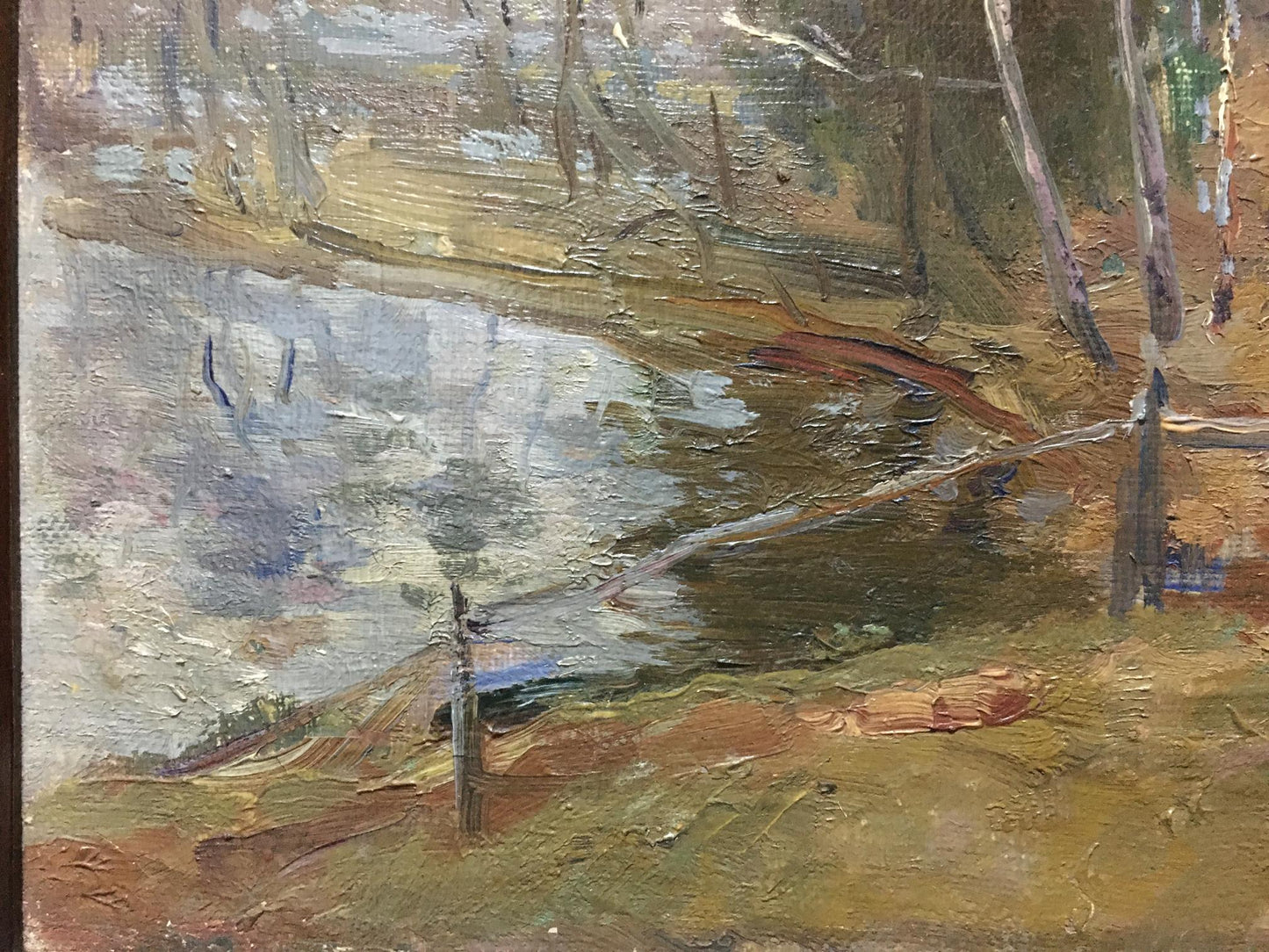 Impressionistic oil painting End of Winter by Glushchenko Nikolay Petrovich