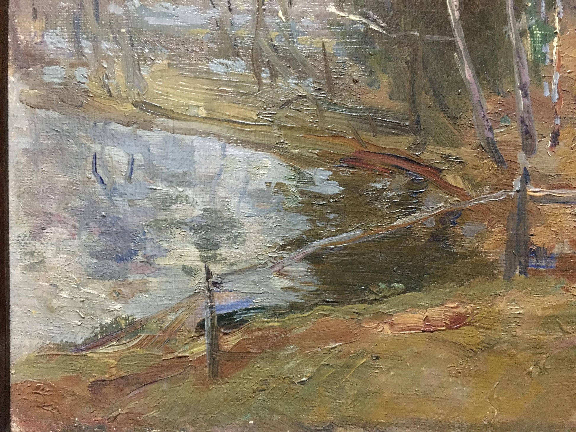 Impressionistic oil painting End of Winter by Glushchenko Nikolay Petrovich
