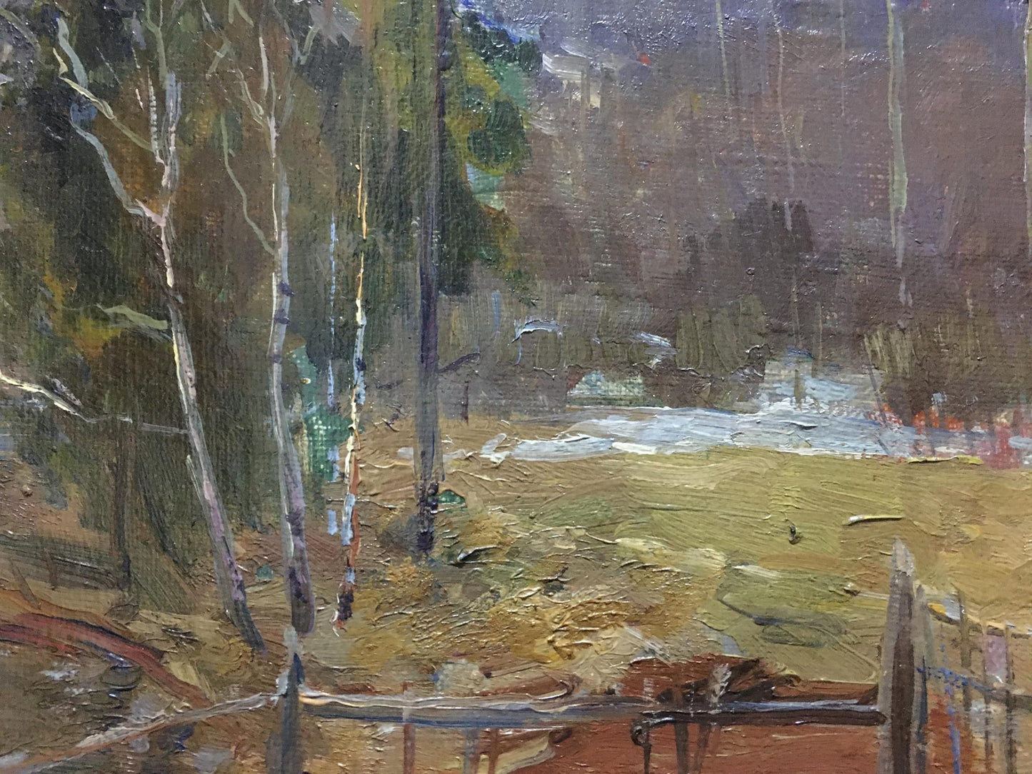 Impressionistic oil painting End of Winter by Glushchenko Nikolay Petrovich