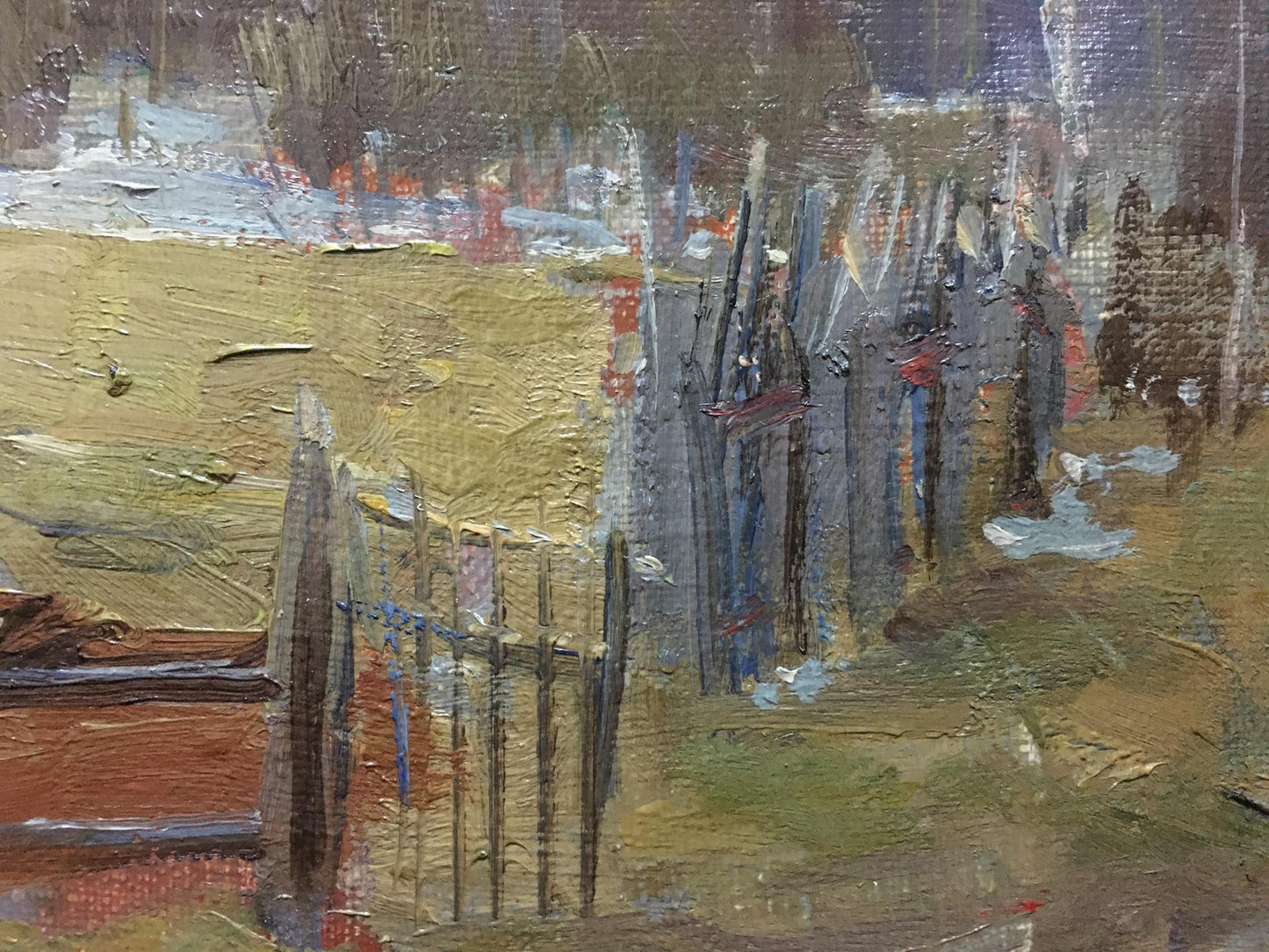 Impressionistic oil painting End of Winter by Glushchenko Nikolay Petrovich