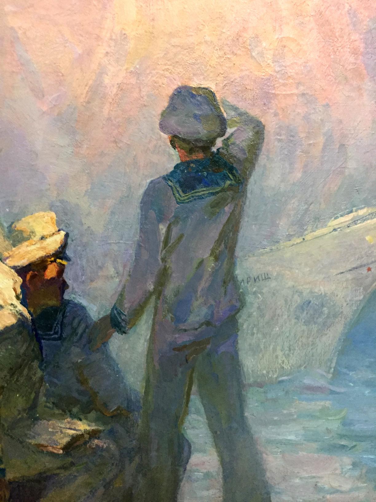 Oil painting Sails of our youth by Pavlyuk Georgy Nikolaevich, two sailors