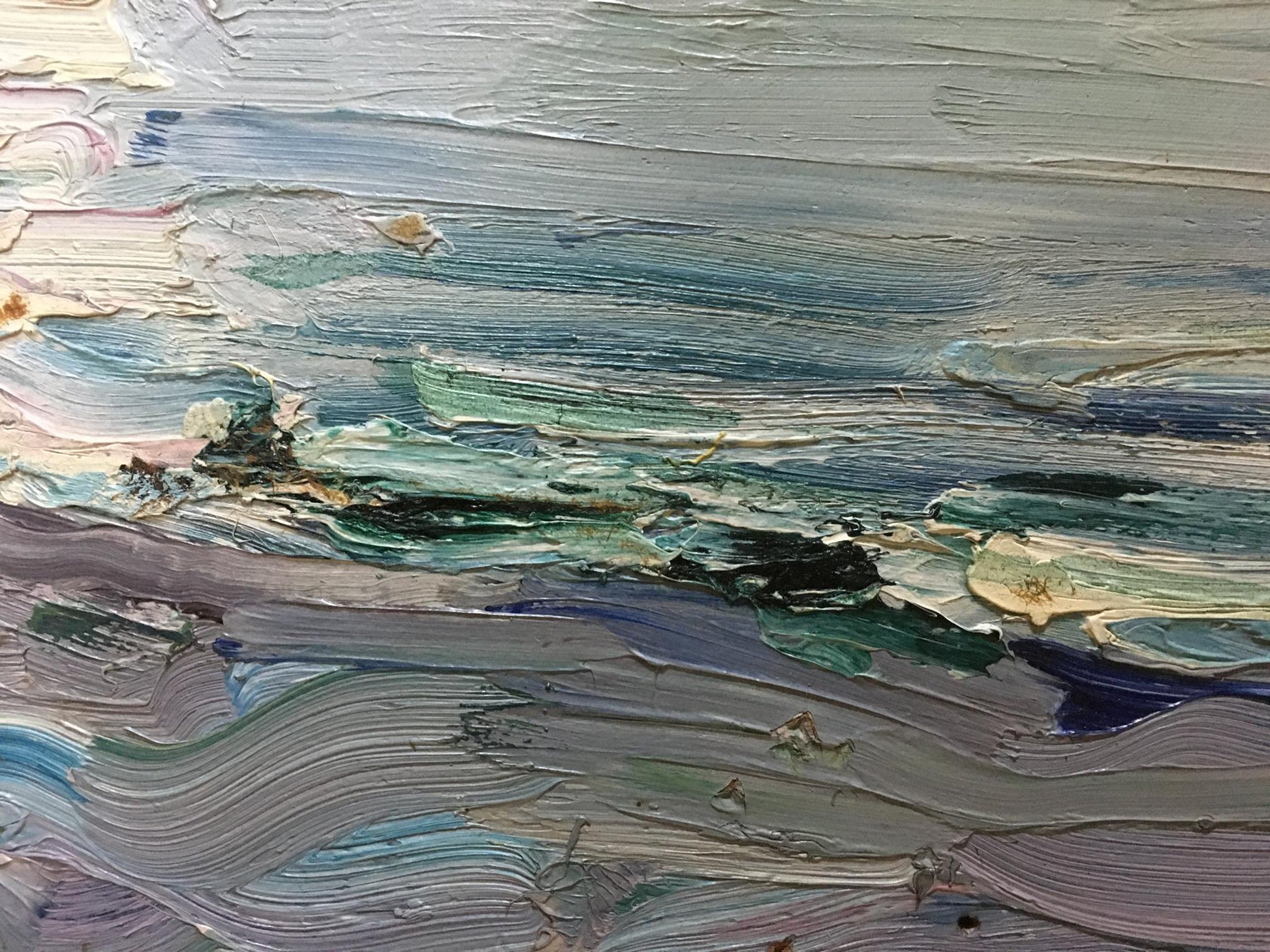 Textured oil painting seascape by Glushchenko Nikolay Petrovich