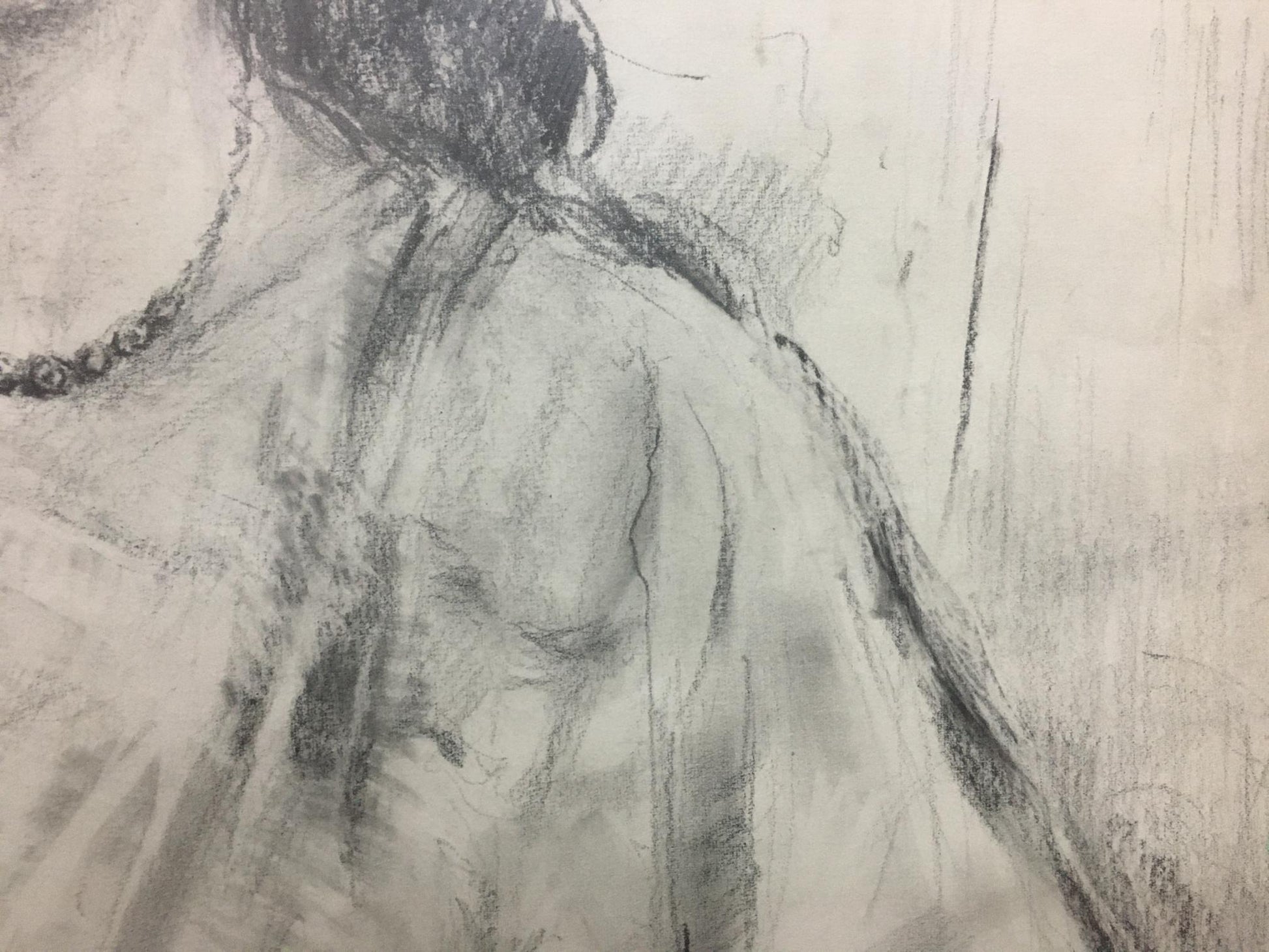 Charcoal sketch of nurse portrait by Shishko Sergey Fedorovich