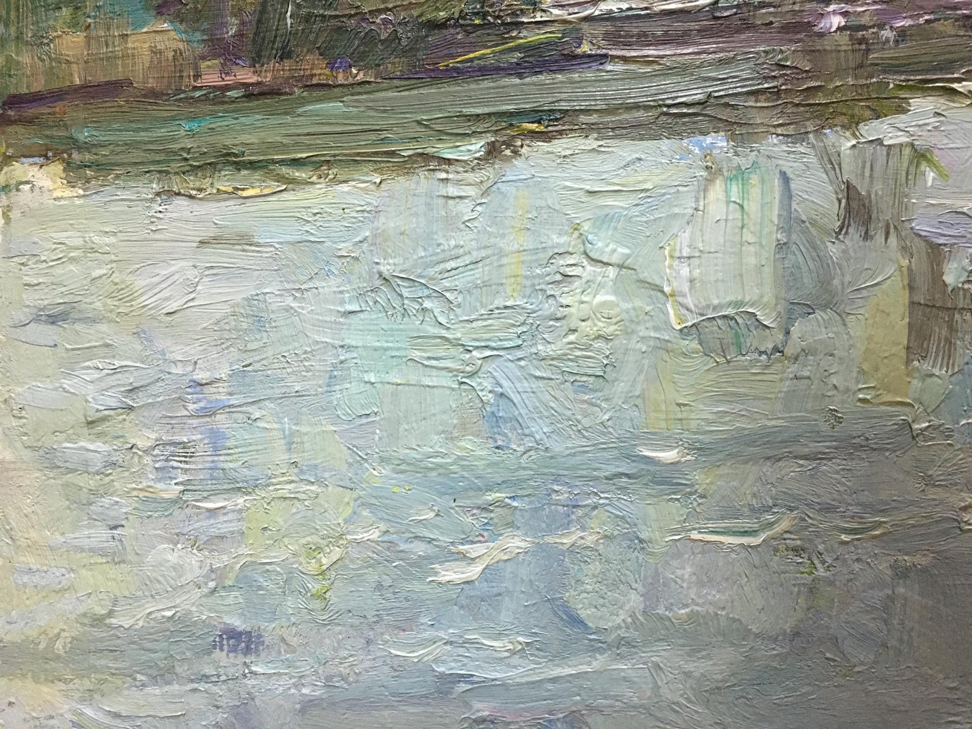 Oil painting of river landscape by Zakharov Fedor Zakharovich