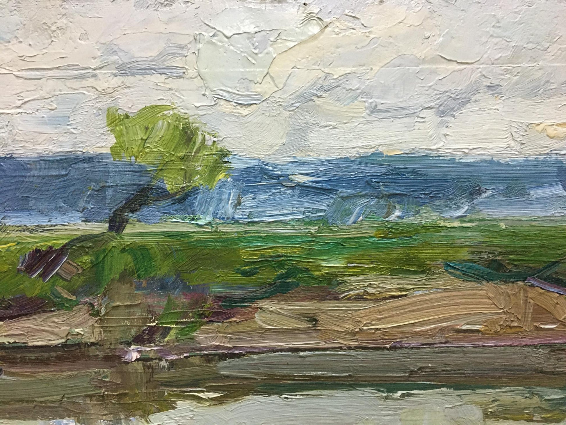 Oil painting of river landscape by Zakharov Fedor Zakharovich