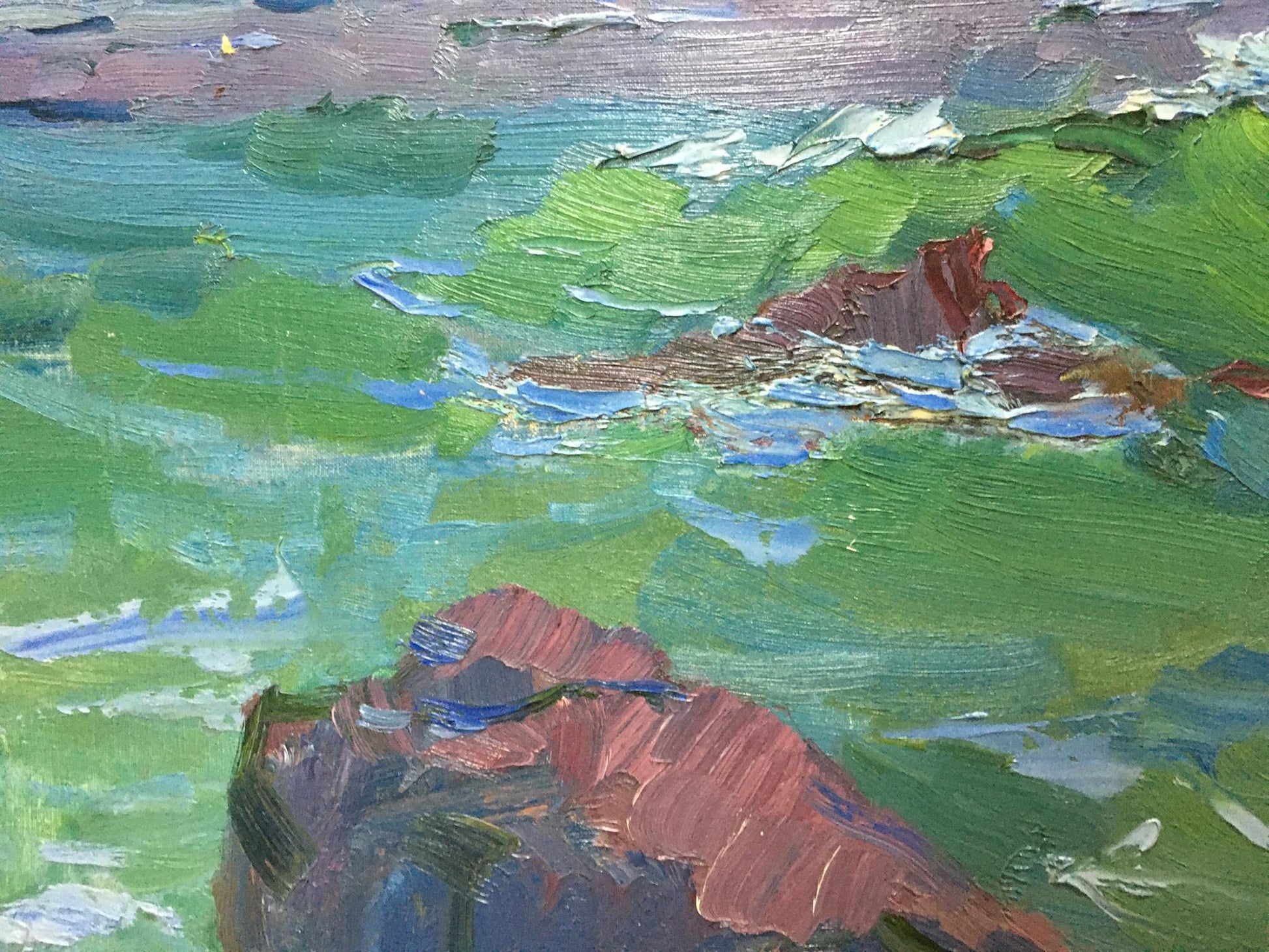 Vibrant impressionist oil painting Sea Chegodar by Vasily Dmitrievich
