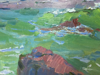 Vibrant impressionist oil painting Sea Chegodar by Vasily Dmitrievich
