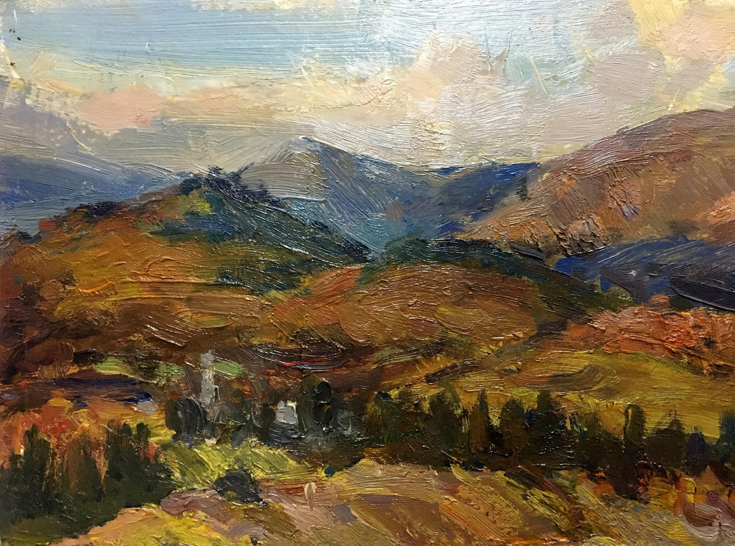 Oil painting Field by Migulko Victor Vasilievich: autumn hills