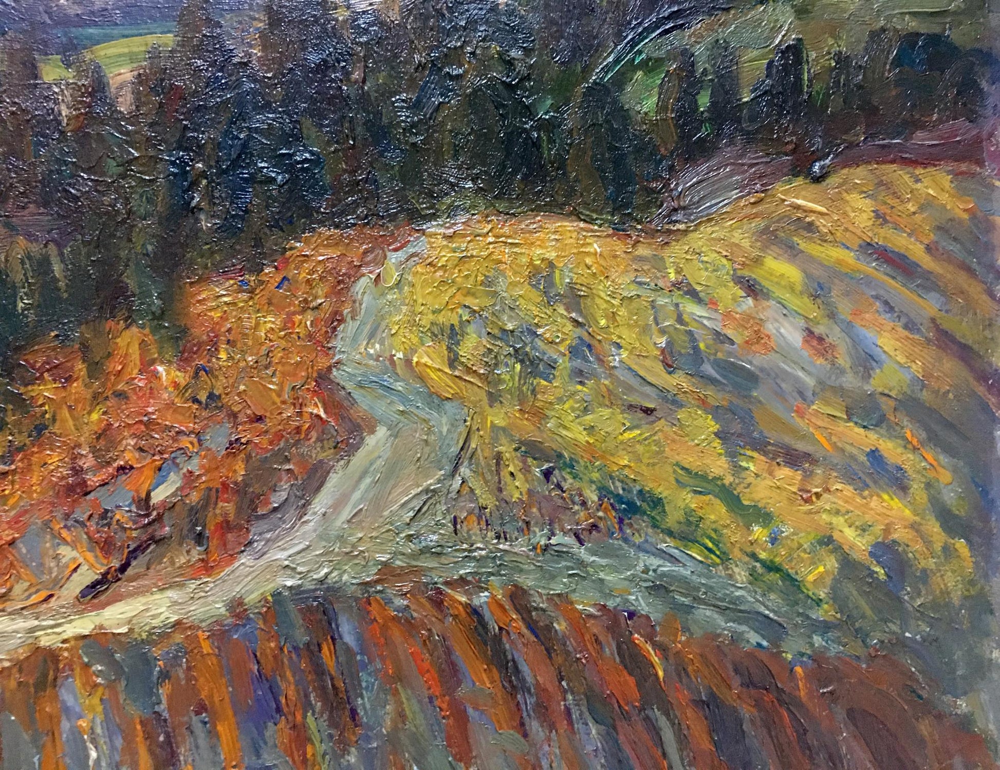 Oil painting Field by Migulko Victor Vasilievich impressionistic autumn landscape