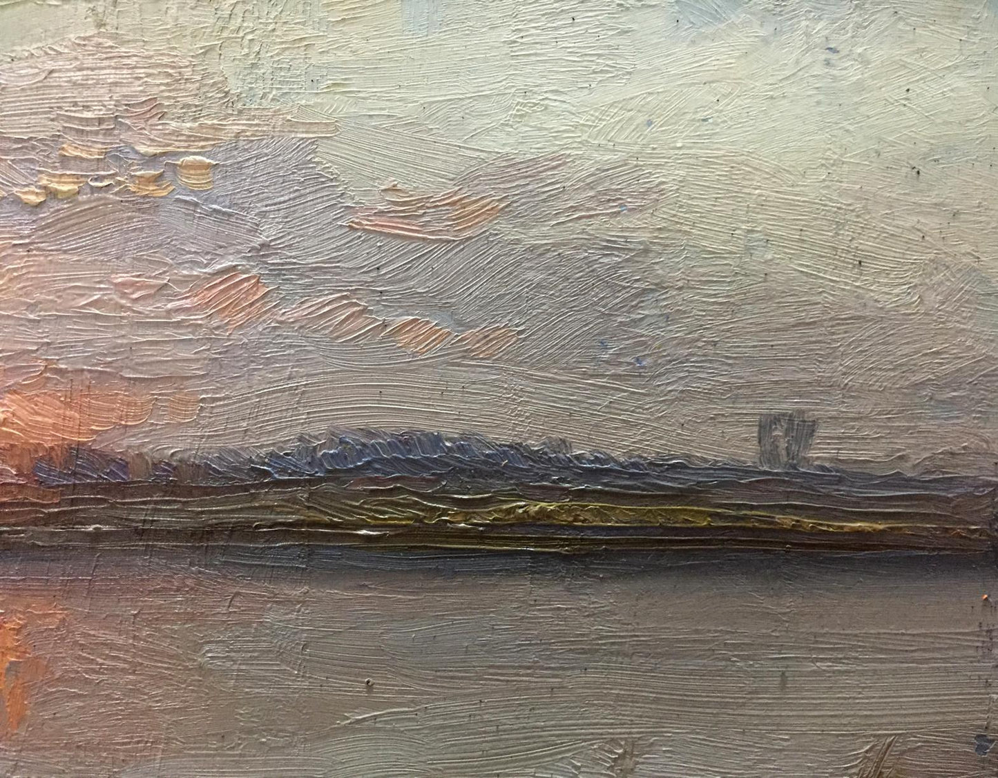 Oil painting The Sun is rising by Zhezher Anatoly Mikhailovich serene landscape