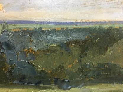 Textured impasto oil painting of Twilight by Boris Nikolaevich Yakovlev
