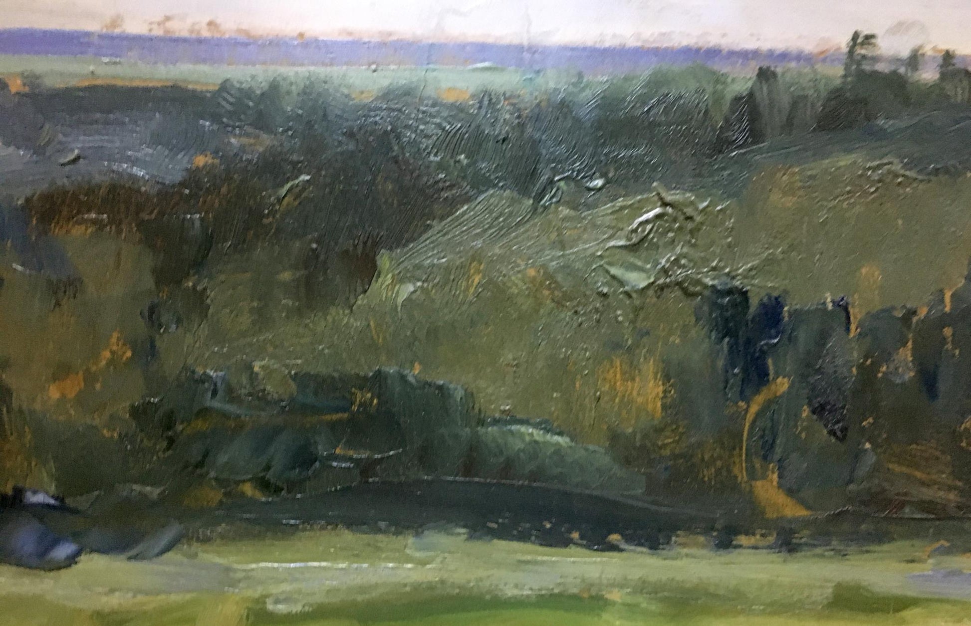 Oil painting Twilight by Boris Nikolaevich Yakovlev impressionistic landscape