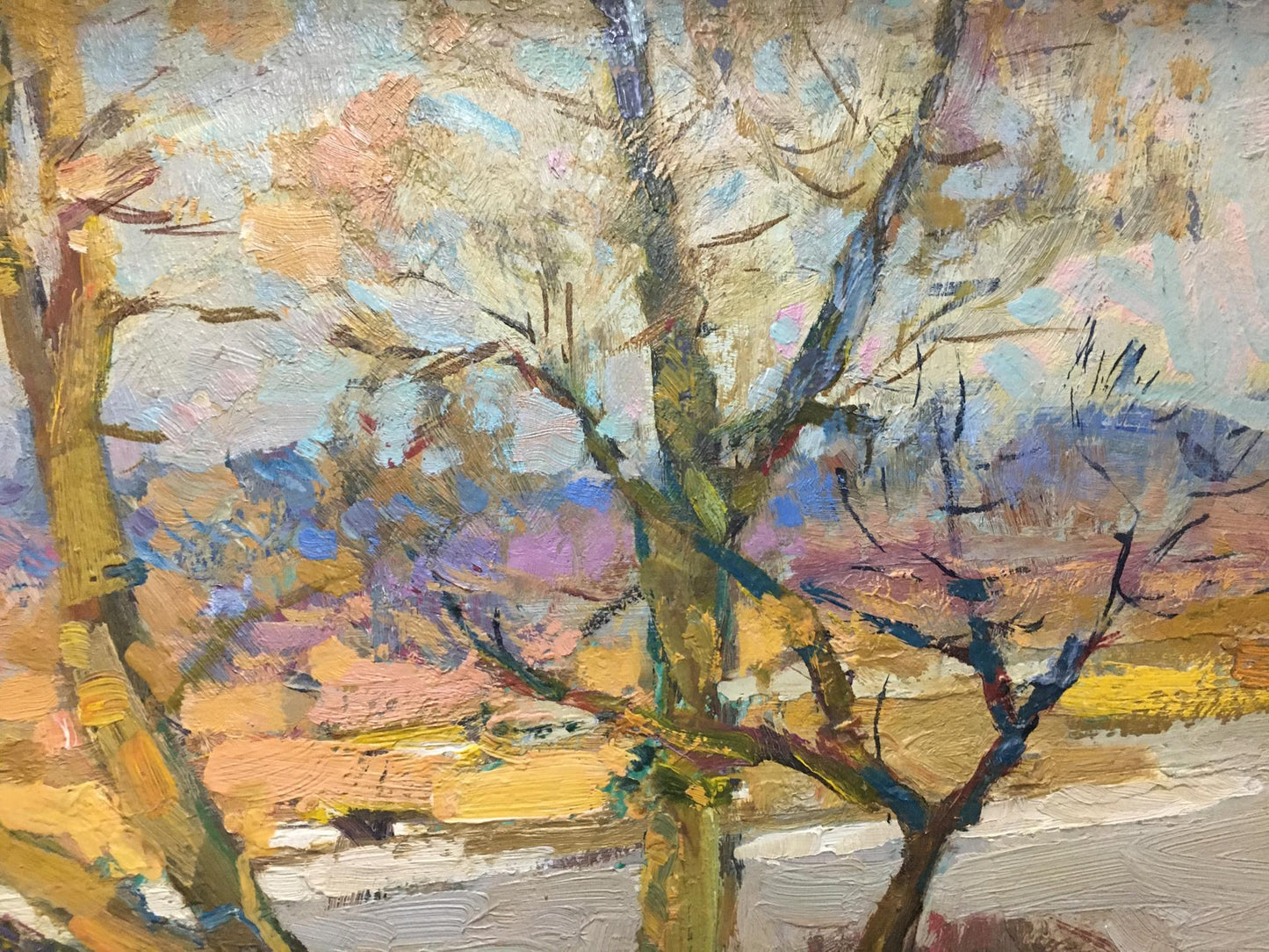 Impressionistic oil painting Early winter by Zakharov Fedor Zakharovich