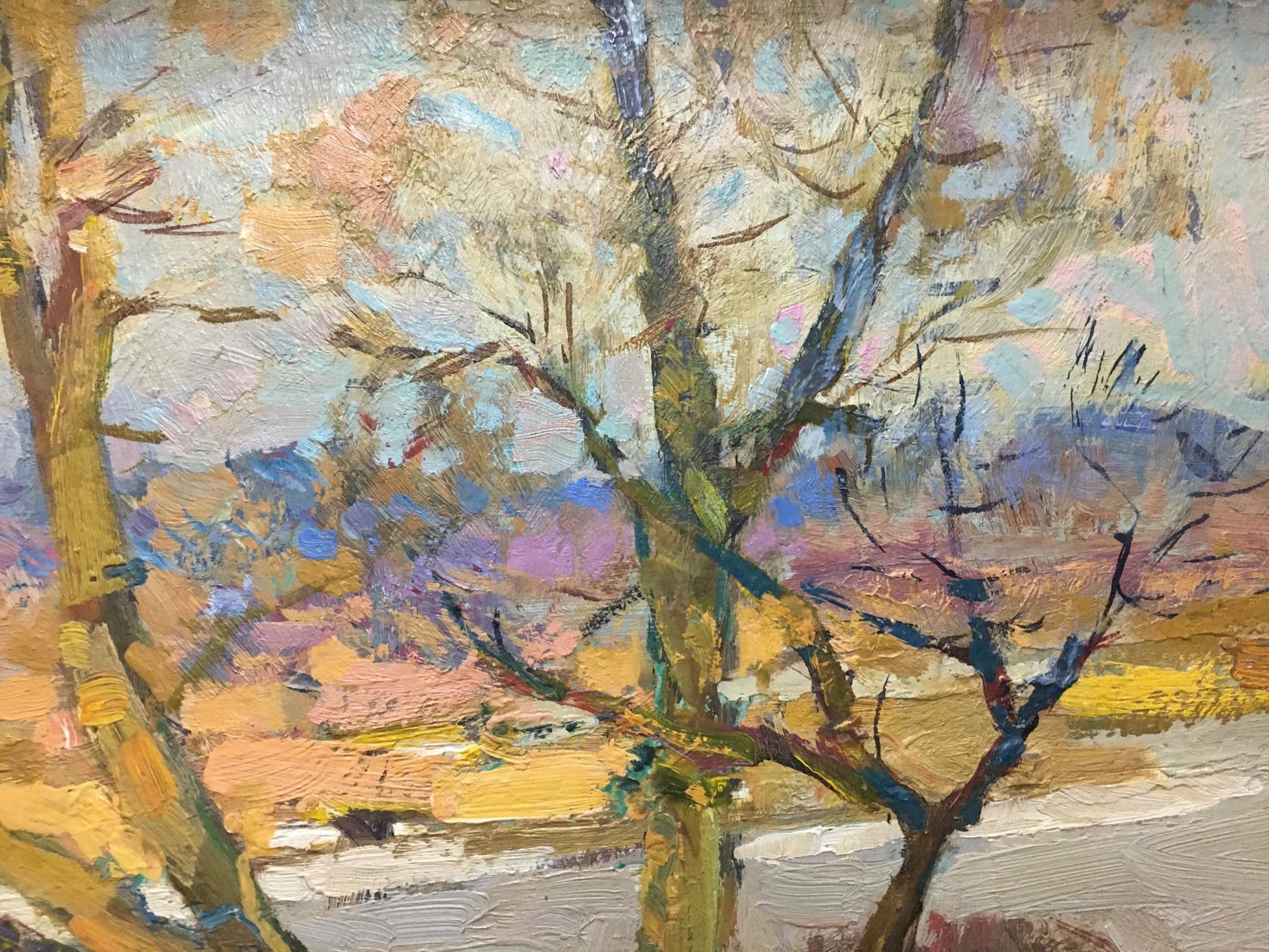 Impressionistic oil painting Early winter by Zakharov Fedor Zakharovich