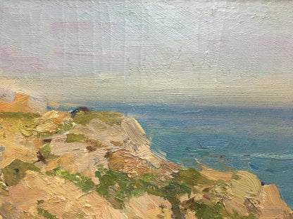 Textured oil painting of Stone Coast by Khodchenko Lev Pavlovich