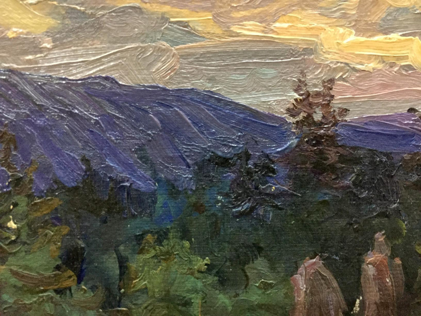 Oil painting Evening landscape by Fomin Anatoly Nikiforovich
