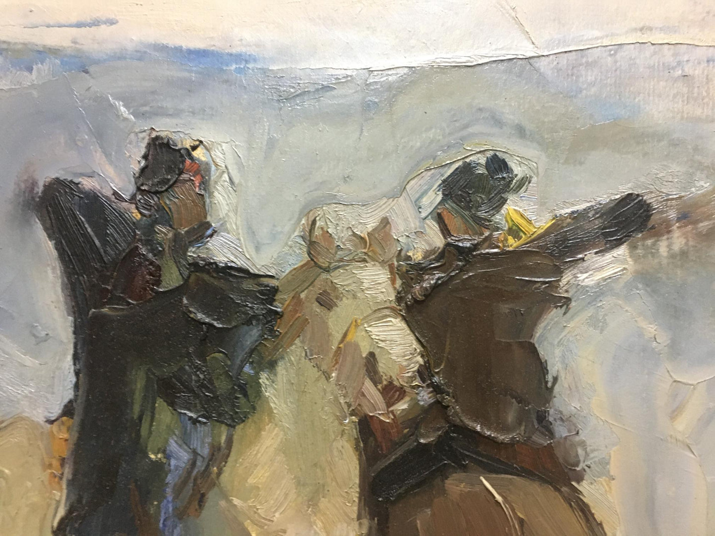 Impressionistic oil painting of Cossacks by Plamenitsky Anatoly Alexandrovich