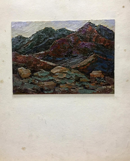 Oil painting of Mountain Constantinople by Adolf Markovich, textured landscape