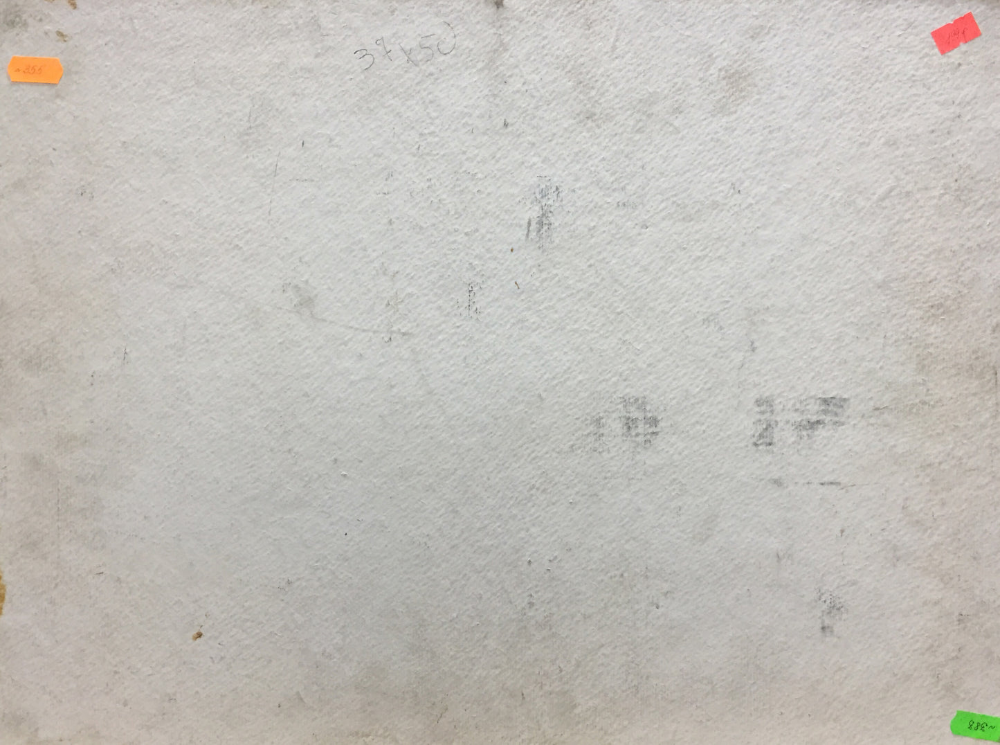 Back of Oil painting Market by Yudin Igor Dmitrievich on textured white wall