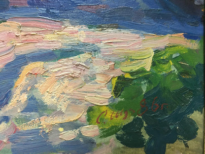 Vibrant impressionist oil painting Off the Coast by Shadrin S