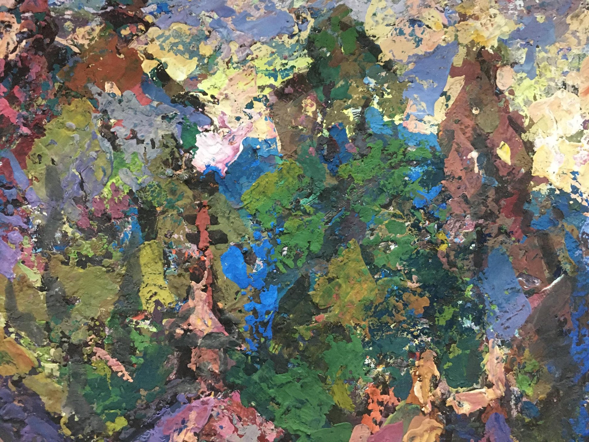 Vibrant oil painting of village landscape by Gerts Yuriy Dmitriyevich