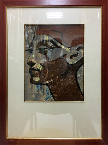 Framed oil painting portrait of a girl by Oleg Arkadievich Sokolov