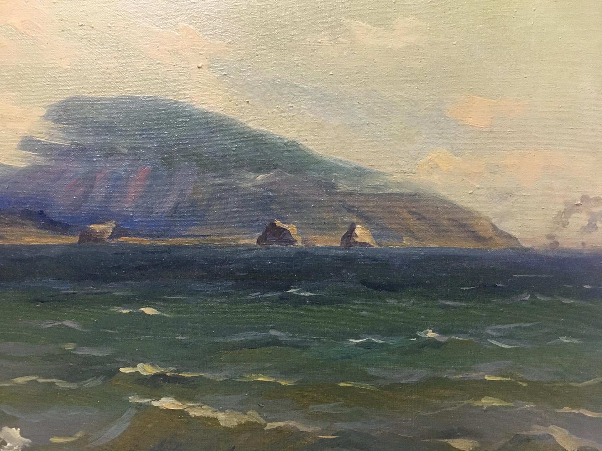 Oil painting by Ferber Victor Alexandrovich: rugged coastal landscape