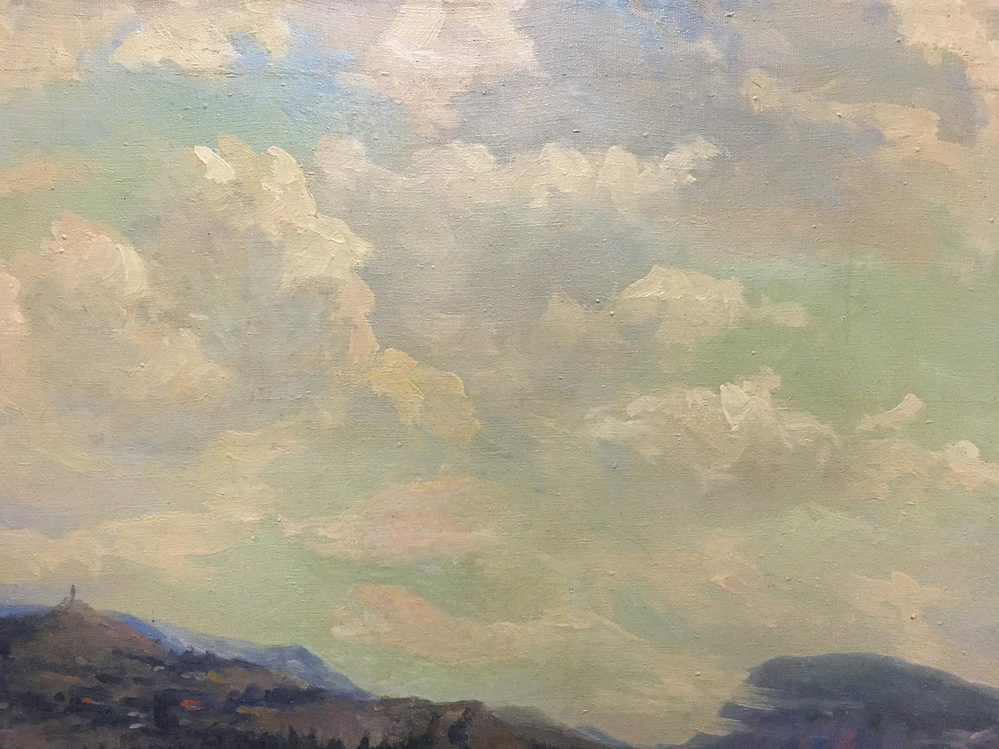 Impressionistic oil painting by Ferber Victor Alexandrovich of fluffy clouds