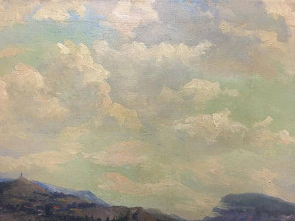 Impressionistic oil painting by Ferber Victor Alexandrovich of fluffy clouds