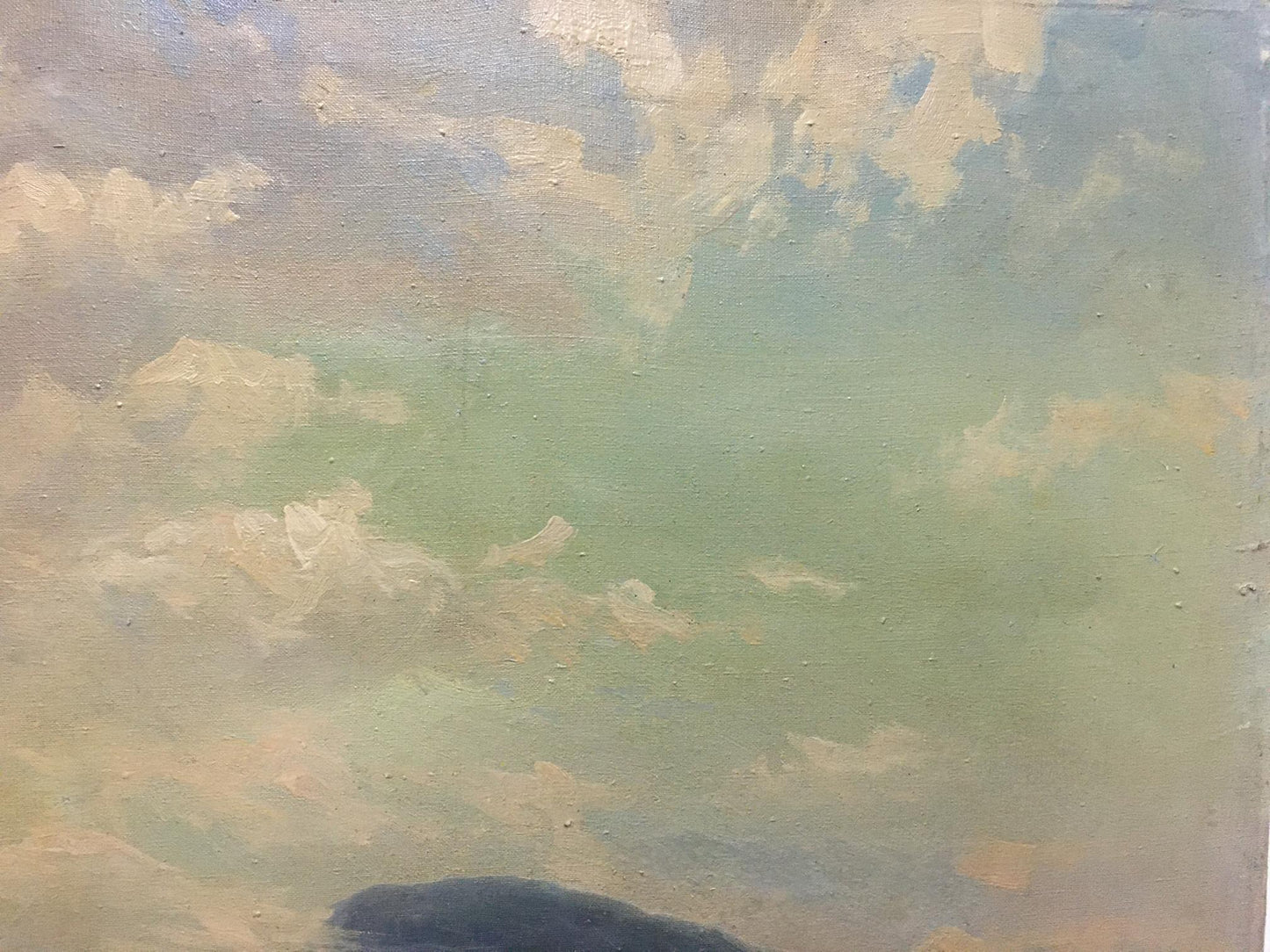 Oil painting landscape by Ferber Victor Alexandrovich with impressionistic sky