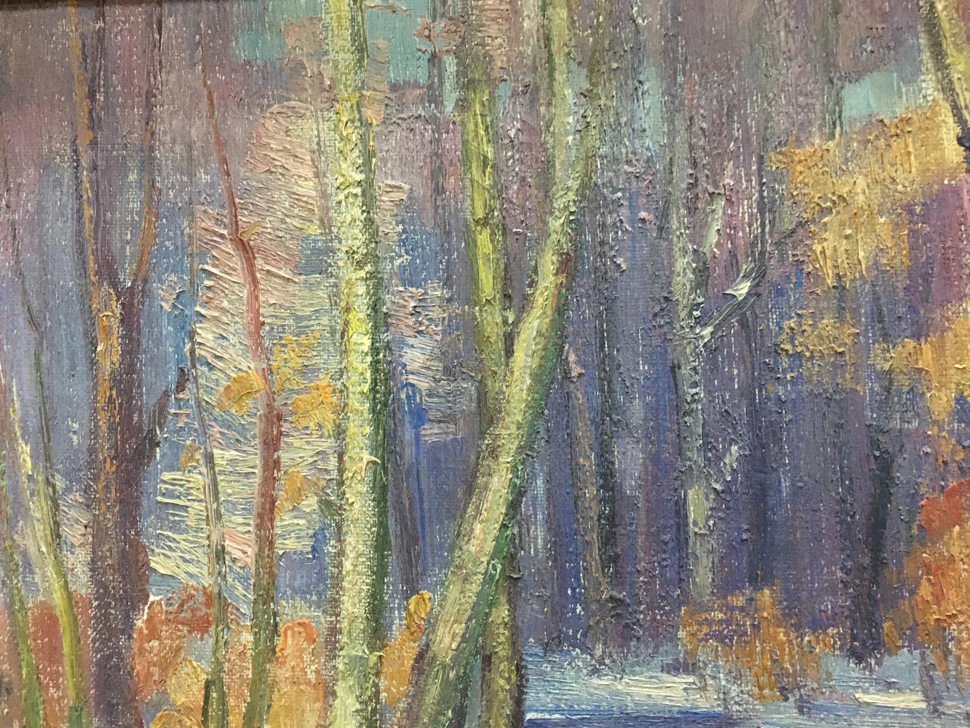 Impressionistic oil painting End of Winter by Gabda Vasily Georgievich