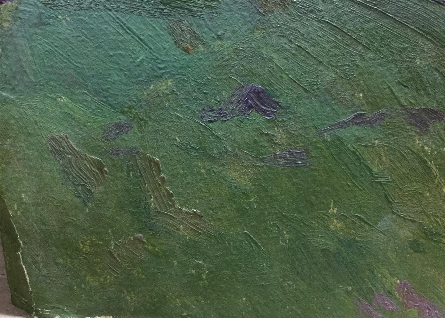 Oil painting Rural life by Fomin Anatoly Nikiforovich, textured green canvas