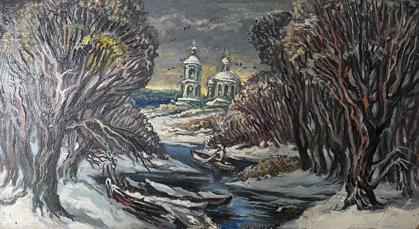 oil painting winter landscape buy