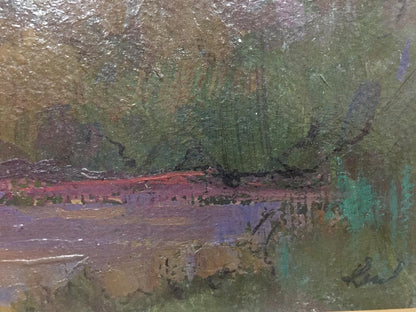 Textured impasto oil painting of late evening Constantinople by Adolf Markovich