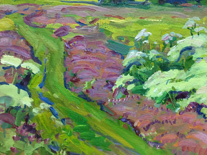 Vibrant impressionist oil painting Path to the forest by Georgy Sergeevich Kolosovsky