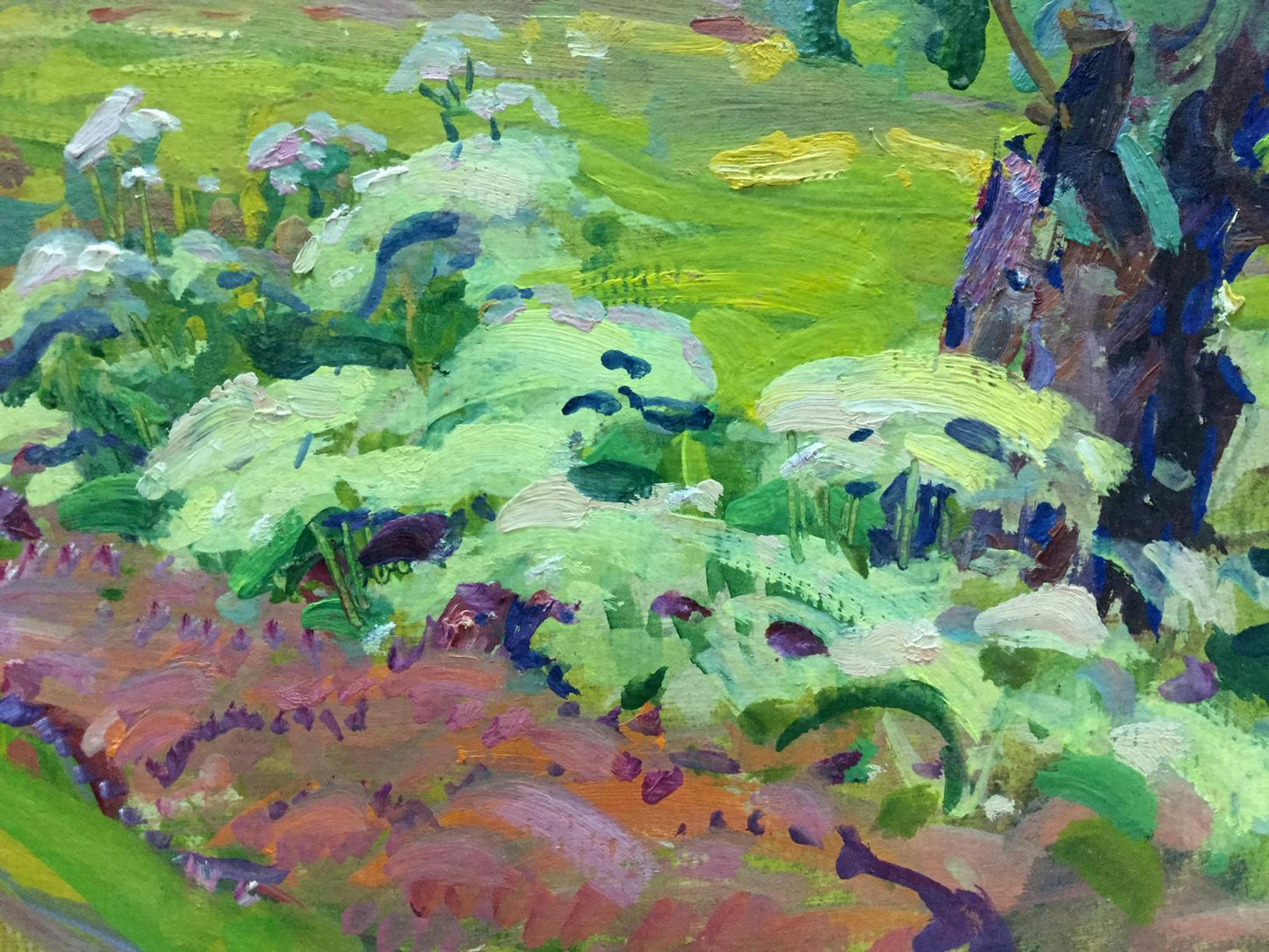 Vibrant impressionist oil painting Path to the Forest by Georgy Sergeevich Kolosovsky