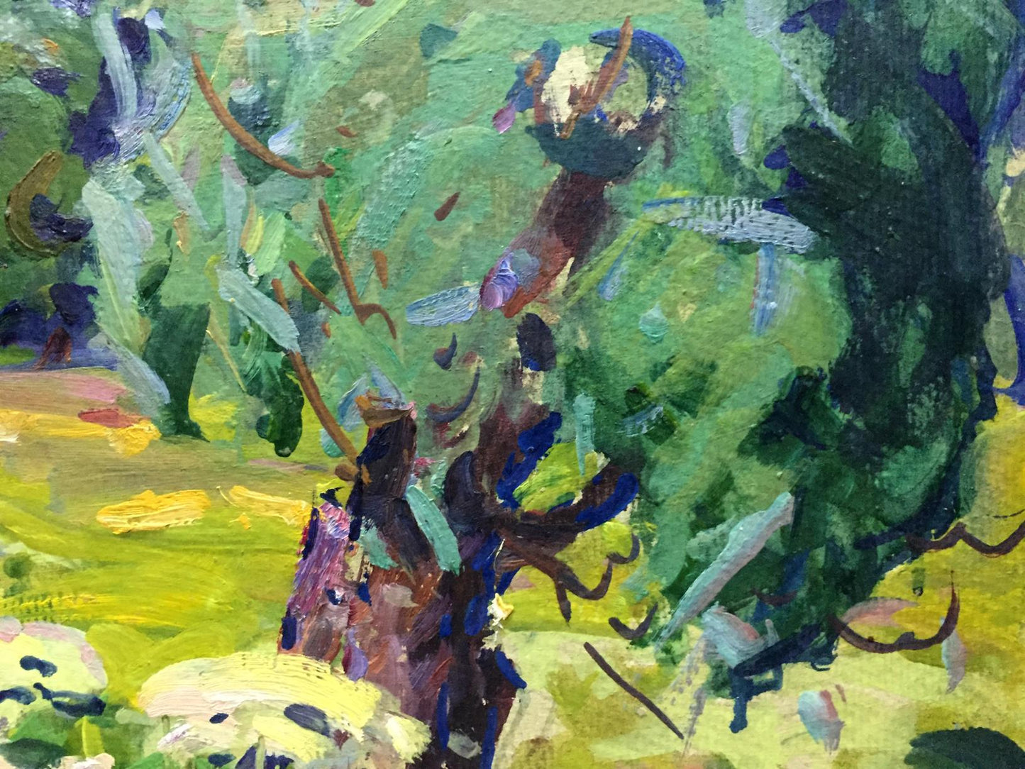 Vibrant impressionist oil painting Path to the Forest by Georgy Sergeevich Kolosovsky